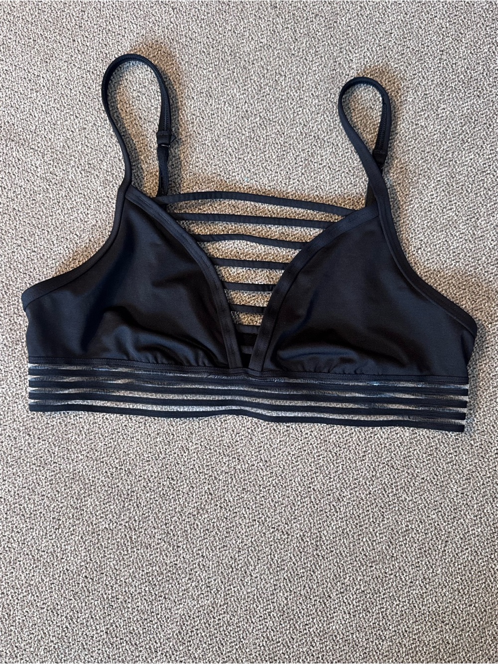 PINK Victoria's Secret Black Strappy Bralette